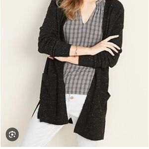 Soft-Brushed Open-Front Long-Line Sweater for Women -Cosmic